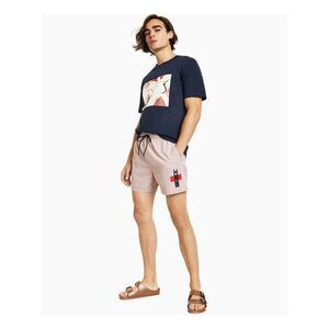 HUGO Mens Boss Red Label Swim Beige Lined Logo Graphic Shorts XXL